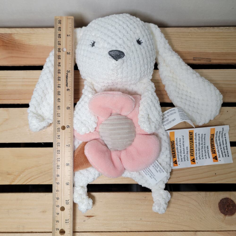 Gerber Modern Moments Bunny Rabbit Flower Rattle Security Blanket - Picture 4 of 4